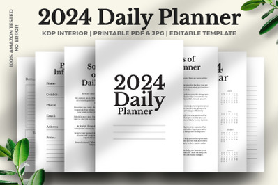 2024 Daily Planner Kdp Interior