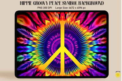 Beautiful Rainbow Peace Signs Background