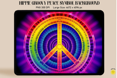 Beautiful Rainbow Peace Signs Background