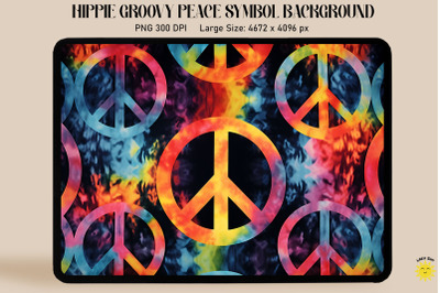 Peace Signs On Tie Dye Background