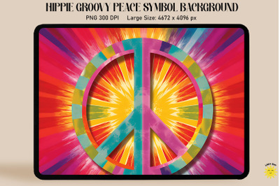 Rainbow Peace Sign Groovy 70&#039;S