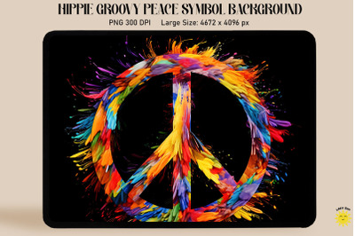 Vibrant Colors Peace Symbol Background