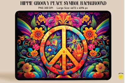 Psychedelic Peace Sign Background