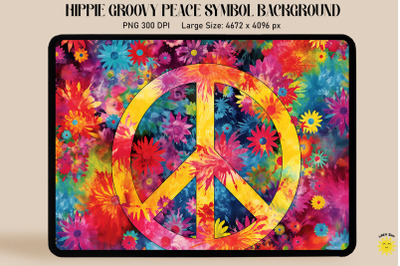 Tye-Dye Peace Sign Background