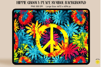 Tye-Dye Peace Sign Background