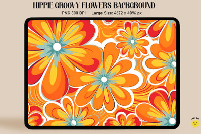 1970S Groovy Flower Pattern Background