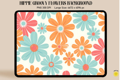 Minimal 1970S Groovy Retro Flowers