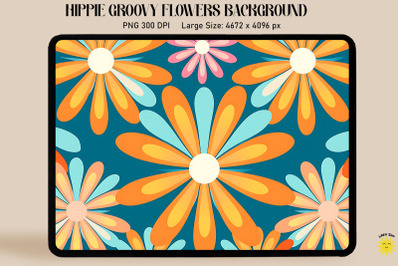 Minimal 1970S Groovy Retro Flowers