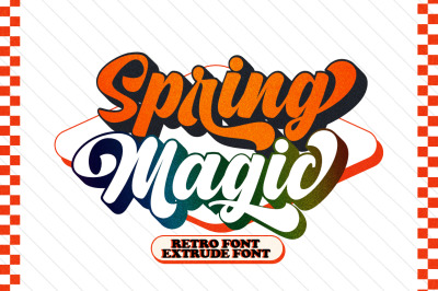 Spring Magic -Retro Font