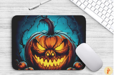 Halloween Creepy Pumpkin Mouse Pad