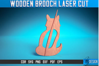 Wooden Brooch Laser Cut SVG |Accessories Laser Cut SVG Design | CNC