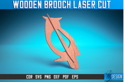 Wooden Brooch Laser Cut SVG |Accessories Laser Cut SVG Design | CNC