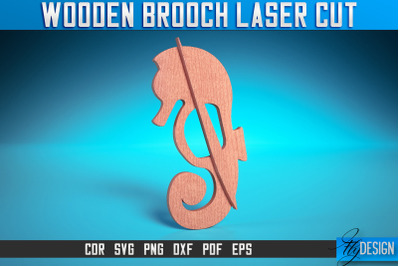 Wooden Brooch Laser Cut SVG |Accessories Laser Cut SVG Design | CNC