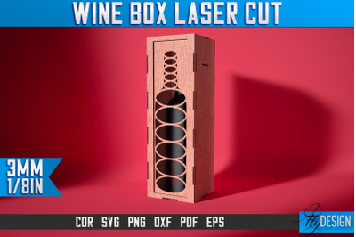 Wine Box Laser Cut SVG | Gift Wine Box Laser Cut SVG Design | CNC File