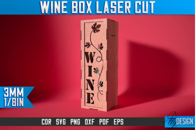 Wine Box Laser Cut SVG | Gift Wine Box Laser Cut SVG Design | CNC File