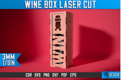 Wine Box Laser Cut SVG | Gift Wine Box Laser Cut SVG Design | CNC File