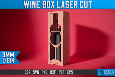 Wine Box Laser Cut SVG | Gift Wine Box Laser Cut SVG Design | CNC File