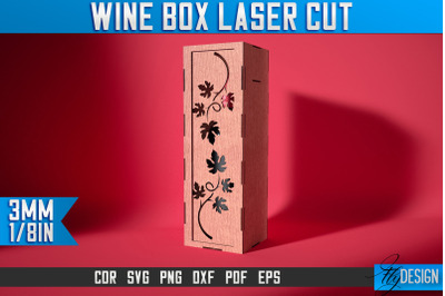 Wine Box Laser Cut SVG | Gift Wine Box Laser Cut SVG Design | CNC File