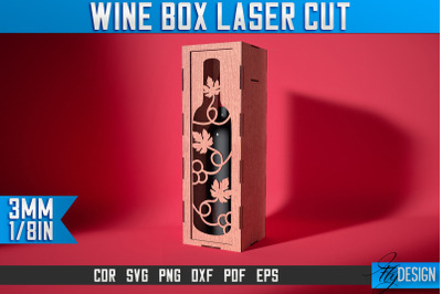 Wine Box Laser Cut SVG | Gift Wine Box Laser Cut SVG Design | CNC File