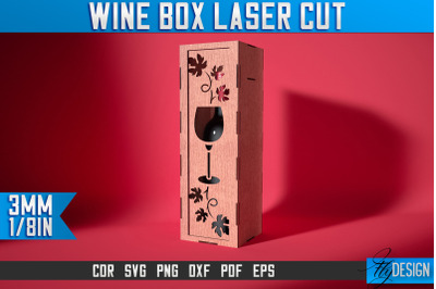 Wine Box Laser Cut SVG | Gift Wine Box Laser Cut SVG Design | CNC File