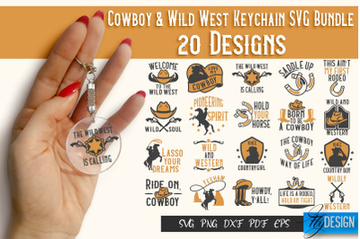 Cowboy &amp; Wild West SVG | Keychain SVG | Cowboy Keychain Design  This p