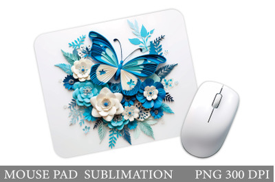 Butterfly Mouse Pad. Paper Butterfly Mouse Pad Sublimation