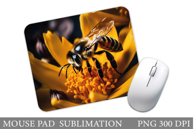 3D Bee Mouse Pad Design. Bee Mouse Pad Sublimation