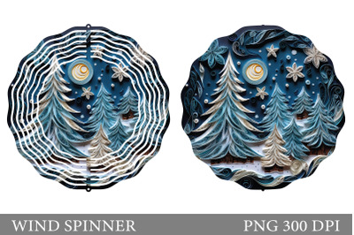 Christmas Tree Spinner. Winter Wind Spinner Sublimation