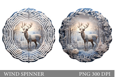 Christmas Tree Spinner. Winter Wind Spinner Sublimation