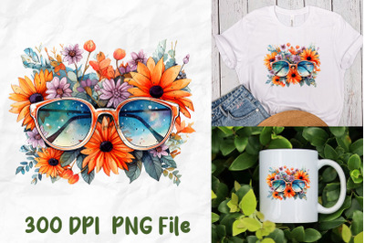 Retro Sunglasses Wild Flowers