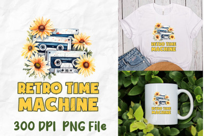 Retro Time Machine Cassette Tape Daisy