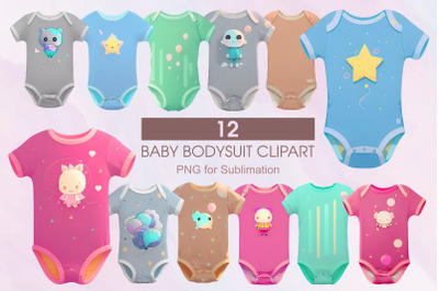 Baby Bodysuit Clipart for Sublimation