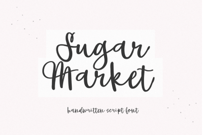 Sugar Market - Handwritten Script Font
