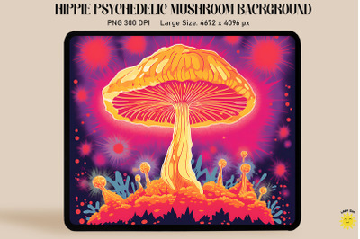 60S Style Psychedelic Mushroom