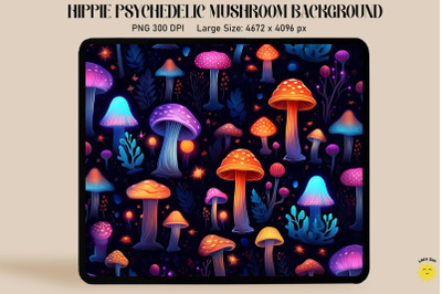 Seamless Magic Mushroom Pattern