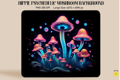 Tiny Psychedelic Mushrooms Neon