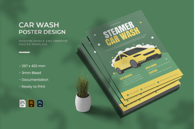 Steam Car Wash - Poster