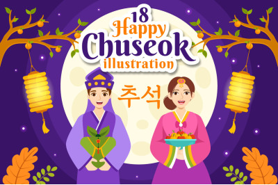 18 Happy Chuseok Day Illustration