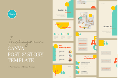 Unique Creative Agency Instagram Post and Story Template