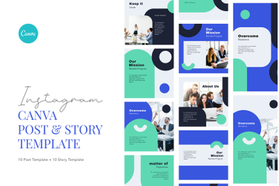 Neat and Professional Corporate Instagram Canva Template