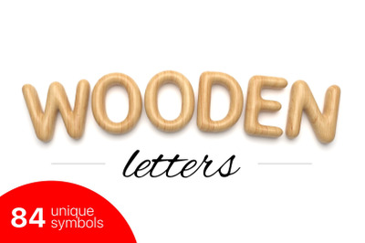 Wooden PNG Letters