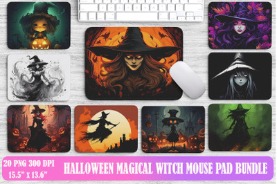 Halloween Magical Witch Mouse Pad Bundle