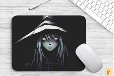 2D Manga Of Scary Witch Mouse Pad Design