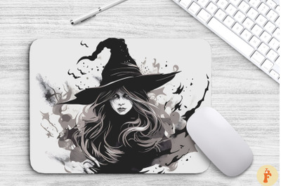 Halloween Spooky Witch Mouse Pad Design