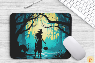 Witchcraft At Dark Forest Mouse Pad