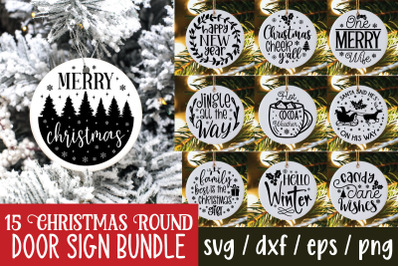 Christmas Round Door Sign Bundle