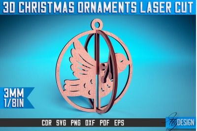 3D Christmas Ornaments Laser Cut SVG | Christmas Ornaments Laser Cut