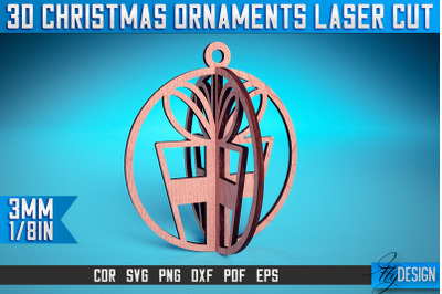 3D Christmas Ornaments Laser Cut SVG | Christmas Ornaments Laser Cut