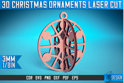 3D Christmas Ornaments Laser Cut SVG | Christmas Ornaments Laser Cut
