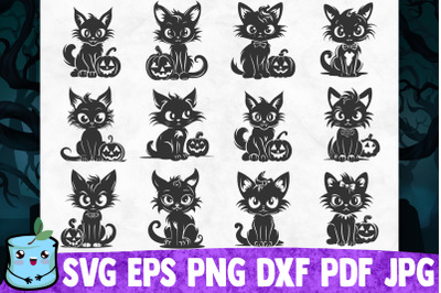 Black Cat Halloween SVG Bundle